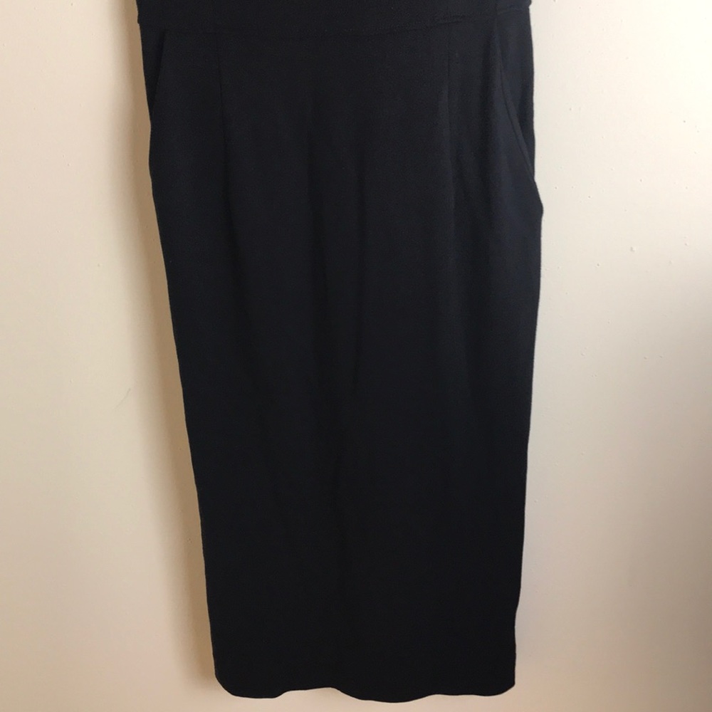 L.K. Bennett Black Liya Midi Dress Size 2 - Picture 3 of 8